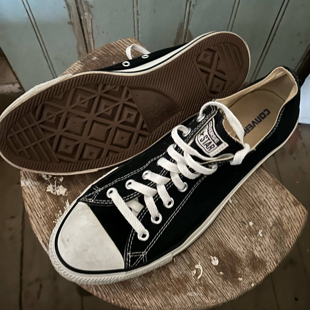 Converse All Star Black and White Men's Shoes  (12) Coed